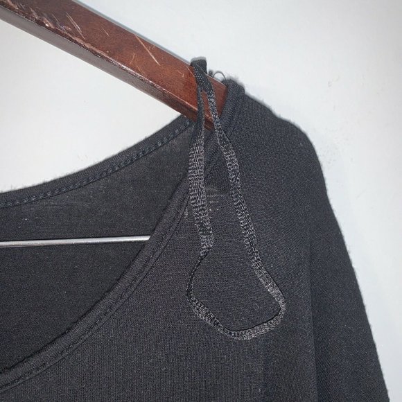 TIME AND A HALF Glamorous Graphic Sequin Stretchy Blouse 3/4 Sleeve 2XL - Picture 3 of 6